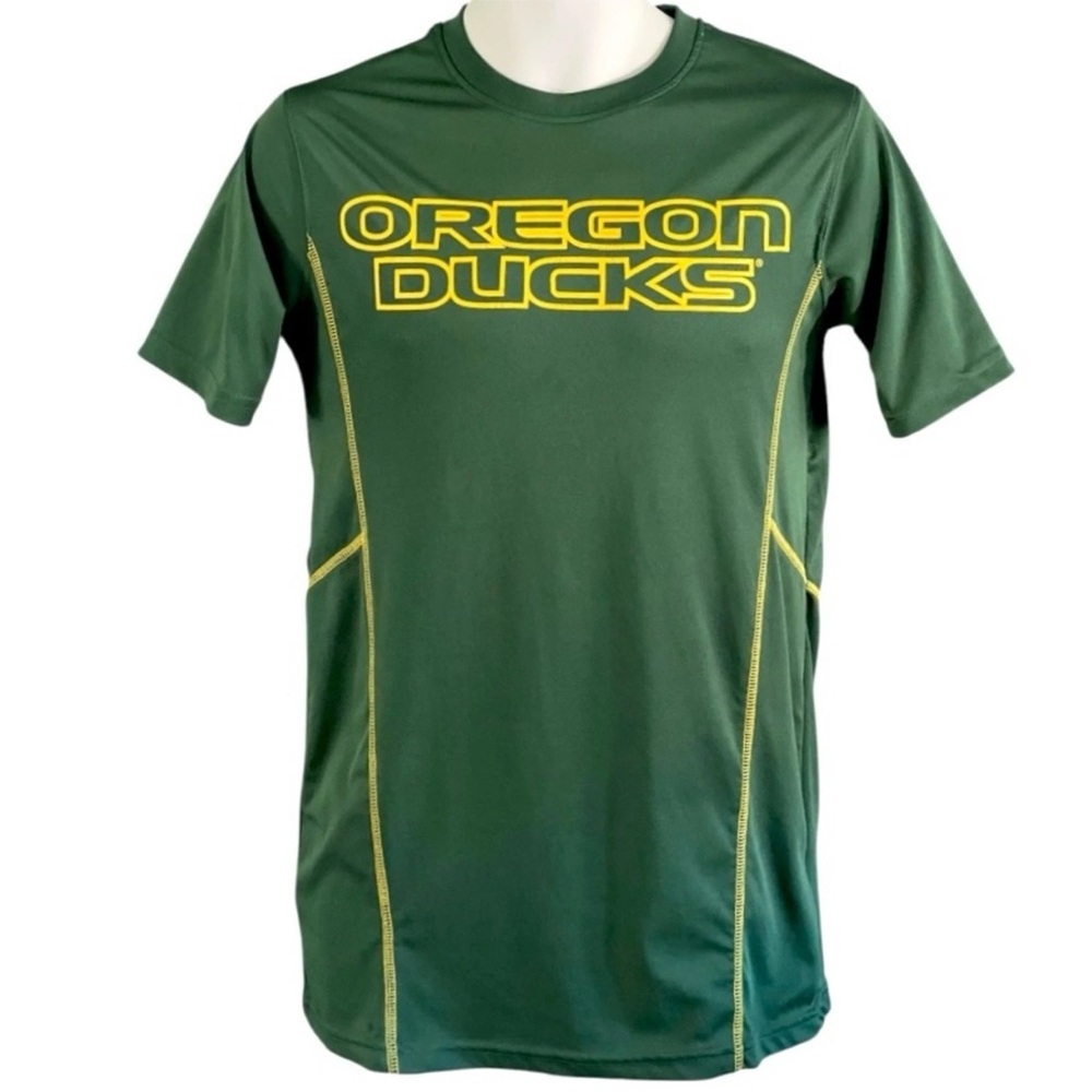 Oregon Ducks Mens Jersey Tee S NCAA College Football Team Green Yellow